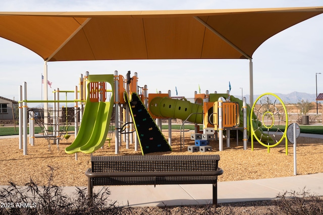 view of community jungle gym