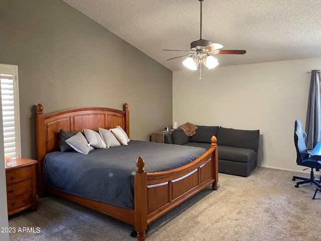 2723 E Rockledge Rd, Phoenix, AZ 85048 - bedroom with carpet flooring, a textured ceiling, and a ceiling fan