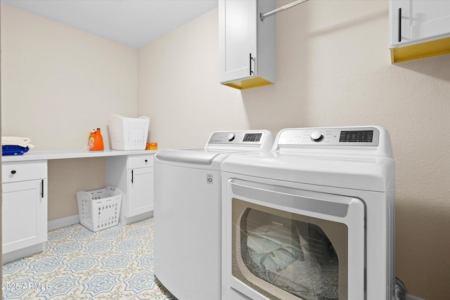 35360 N 93rd Way, Scottsdale, AZ 85262 - laundry room with washer and clothes dryer, cabinet space, and baseboards