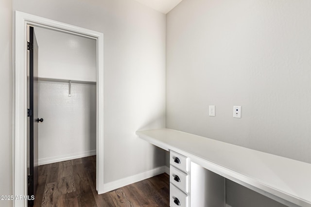 21972 N 97th Gln, Peoria, AZ 85383 - unfurnished office featuring baseboards and dark wood finished floors