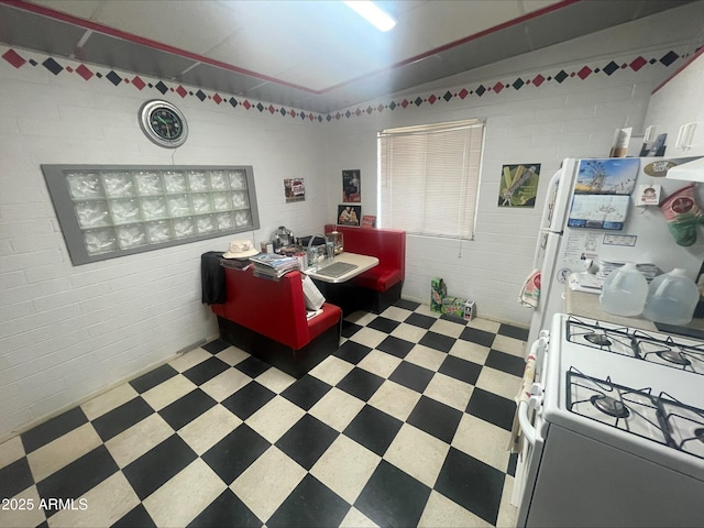 dining area with tile patterned floors