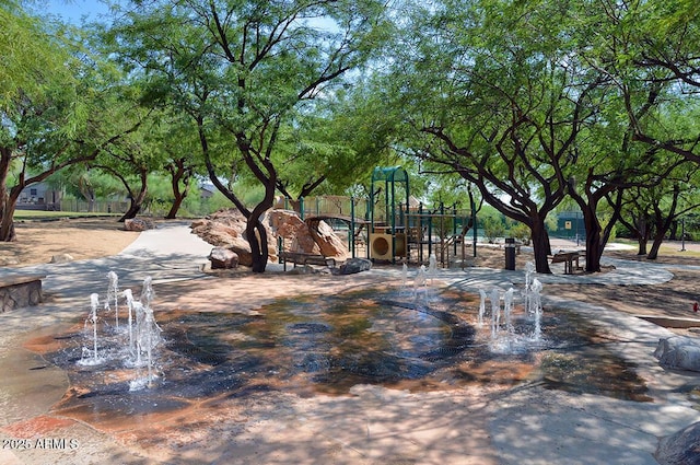 exterior space featuring playground community