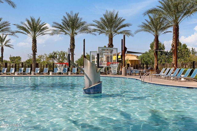 view of pool with a patio area