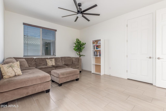 17973 W Ashley Dr, Goodyear, AZ 85338 - living room with ceiling fan and baseboards