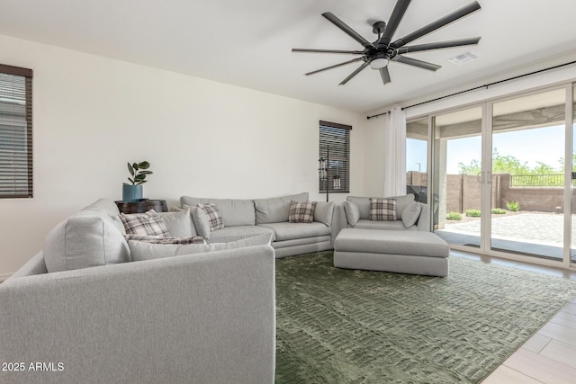 17973 W Ashley Dr, Goodyear, AZ 85338 - living area with a ceiling fan
