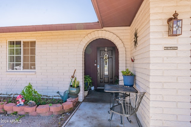 view of doorway to property