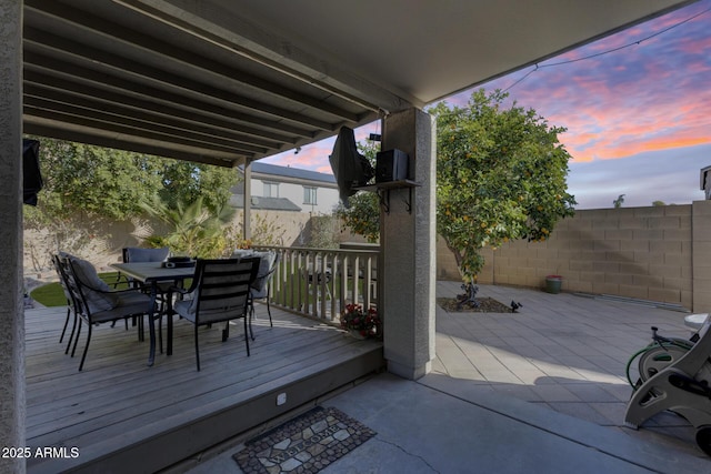 view of wooden deck