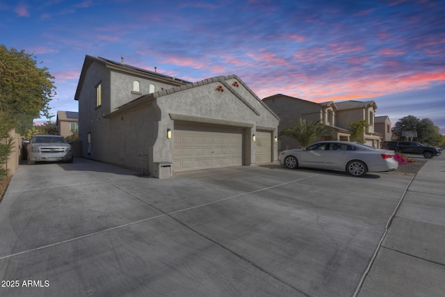 view of front of house featuring a garage