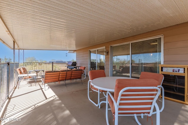 view of patio / terrace featuring an outdoor hangout area