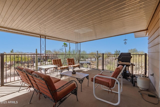 view of patio / terrace with an outdoor hangout area