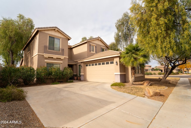 view of front of house featuring a garage