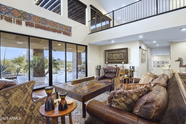 36389 N 105th Pl, Scottsdale, AZ 85262 - living room with a high ceiling and a water view