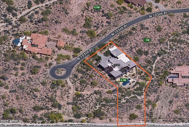 36389 N 105th Pl, Scottsdale, AZ 85262 - map / location featuring property boundaries highlighted