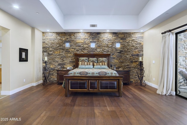 36389 N 105th Pl, Scottsdale, AZ 85262 - bedroom featuring hardwood / wood-style floors, baseboards, and recessed lighting