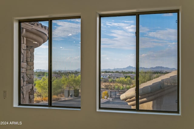 details featuring a mountain view