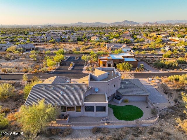 bird's eye view featuring a mountain view