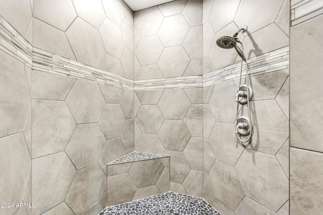 interior space featuring tiled shower