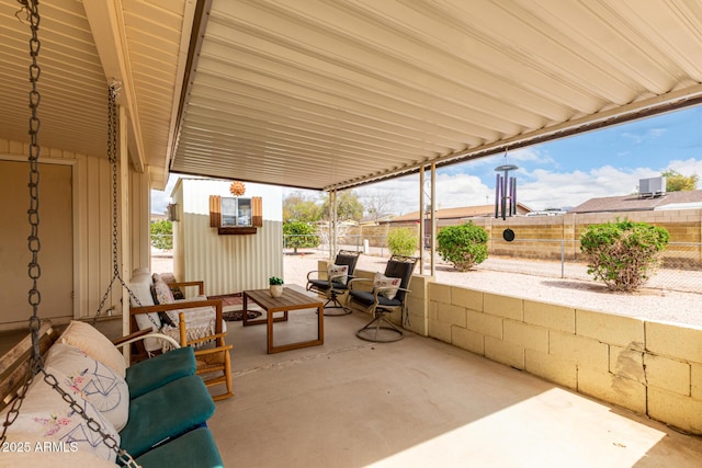 view of patio with fence