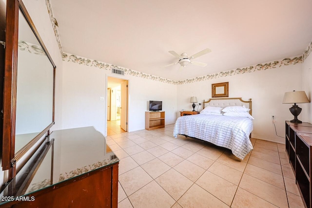 519 N Redondo Dr N, Litchfield Park, AZ 85340 - bedroom with light tile patterned floors and ceiling fan