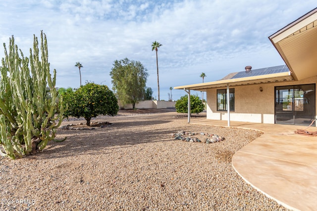 view of yard with a patio area