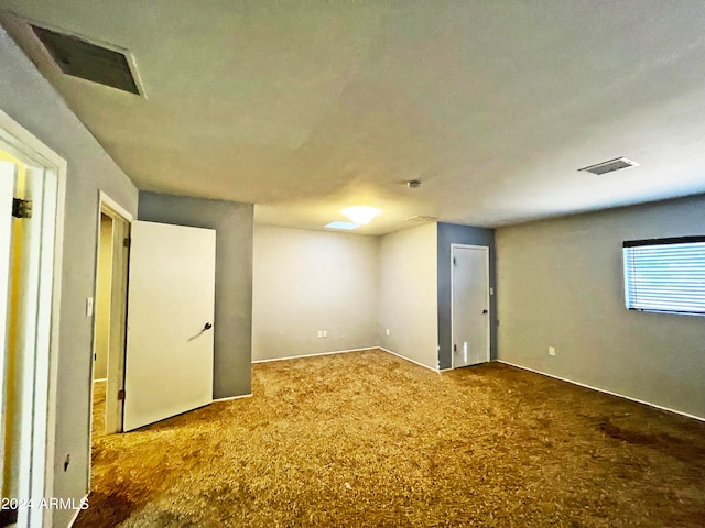 basement with carpet