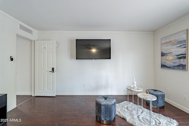 6216 W Poinsettia Dr, Glendale, AZ 85304 - sitting room featuring dark wood-style floors and baseboards