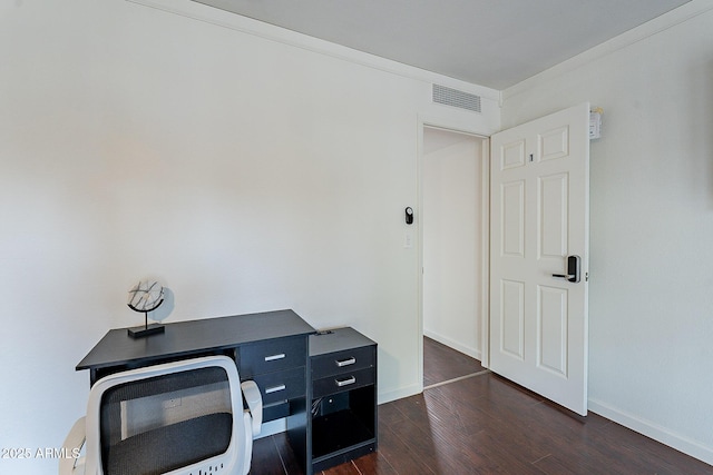 6216 W Poinsettia Dr, Glendale, AZ 85304 - unfurnished office with dark wood finished floors and baseboards