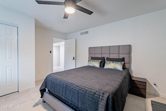 6216 W Poinsettia Dr, Glendale, AZ 85304 - bedroom featuring tile patterned floors, ceiling fan, and baseboards
