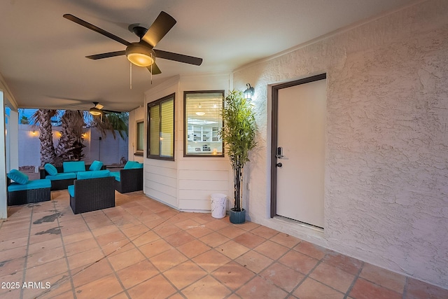 6216 W Poinsettia Dr, Glendale, AZ 85304 - view of patio / terrace with ceiling fan and outdoor lounge area