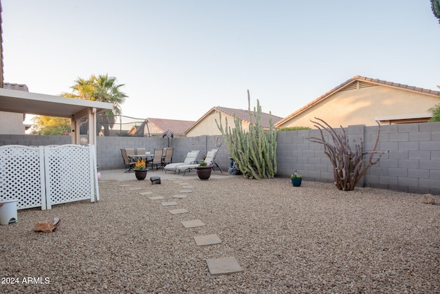 view of yard with a patio