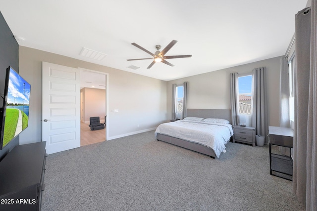 9750 E Radioactive Dr, Mesa, AZ 85212 - bedroom with carpet flooring, ceiling fan, and baseboards