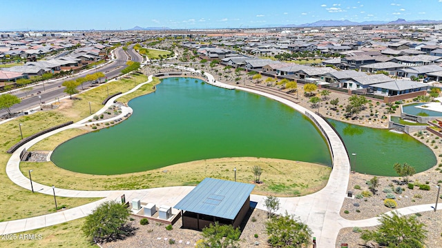 9750 E Radioactive Dr, Mesa, AZ 85212 - aerial view of residential area with a water and mountain view