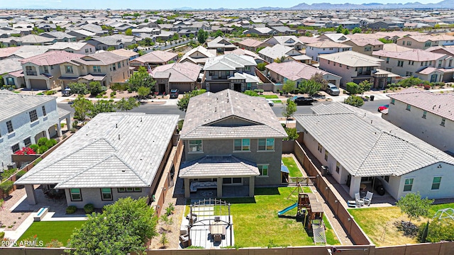 9750 E Radioactive Dr, Mesa, AZ 85212 - aerial perspective of suburban area with mountains