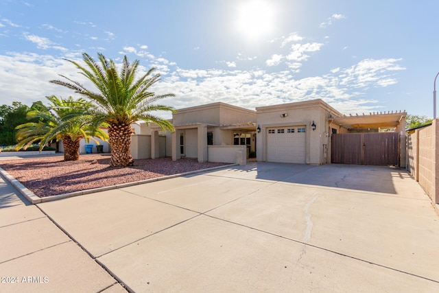 view of front facade with a garage