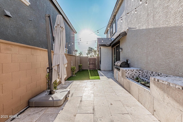 view of patio with grilling area