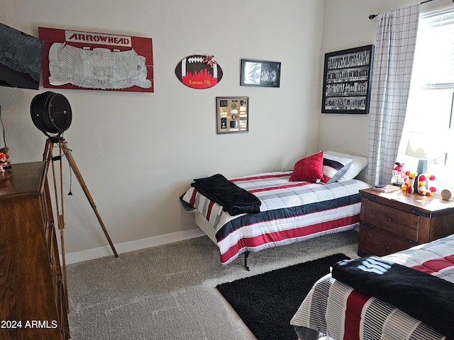 view of carpeted bedroom