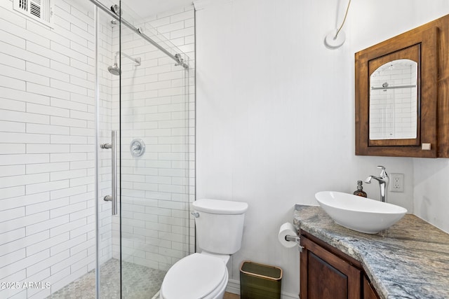 710 E Hayward Ave, Phoenix, AZ 85020 - full bath featuring a stall shower, toilet, and vanity