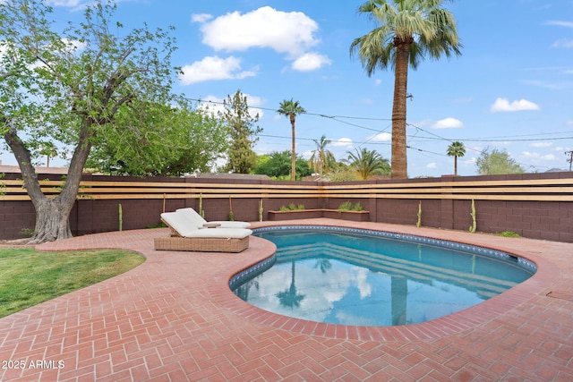 710 E Hayward Ave, Phoenix, AZ 85020 - view of pool with a fenced backyard and a patio