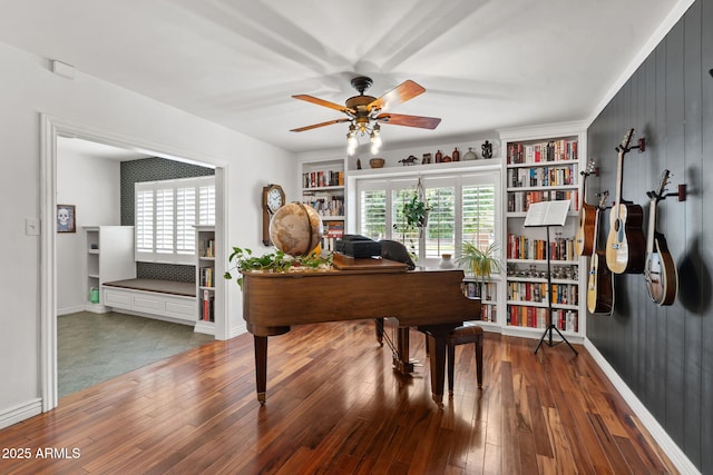 710 E Hayward Ave, Phoenix, AZ 85020 - office featuring healthy amount of natural light, a ceiling fan, and hardwood / wood-style flooring