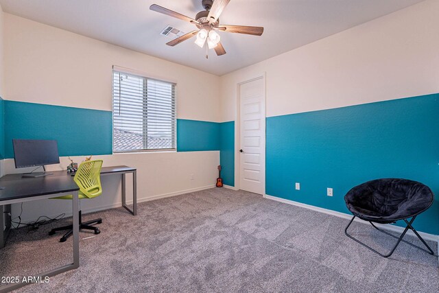 22960 N 94th Ln, Peoria, AZ 85383 - carpeted office featuring ceiling fan and baseboards