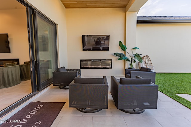 10918 W Dove Roost Rd, Queen Creek, AZ 85144 - view of patio with an outdoor living space with a fireplace