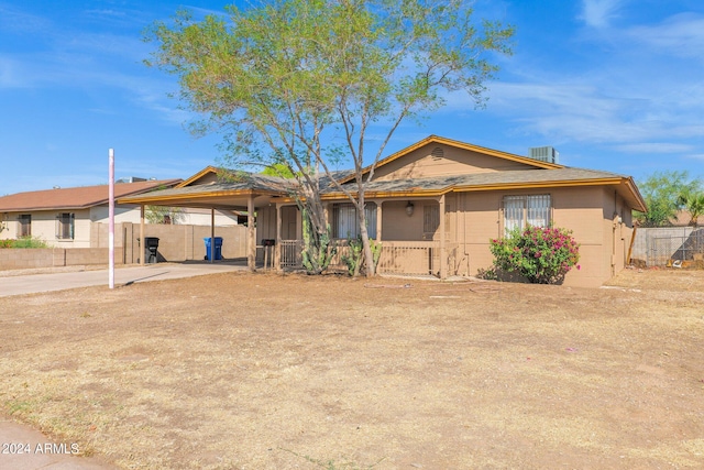 view of ranch-style home