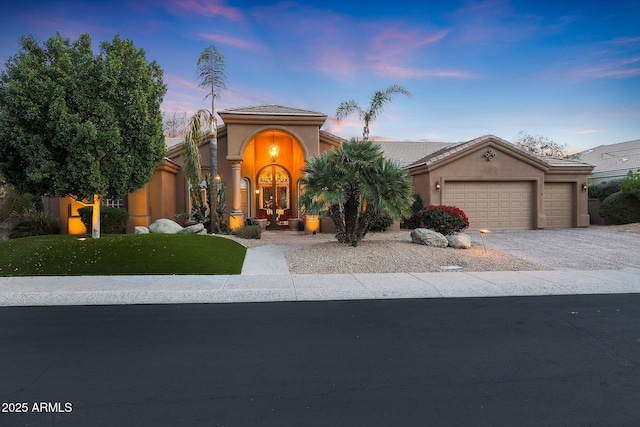 view of front of house featuring a garage