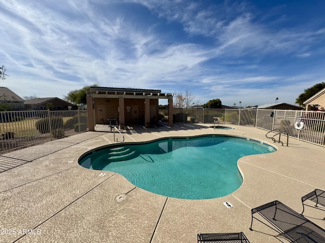 view of pool with a patio area