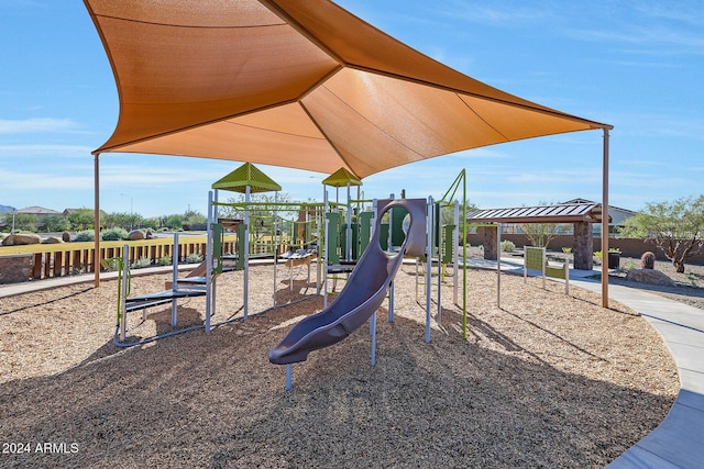 view of community jungle gym