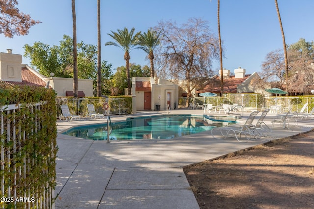 view of pool with a patio area