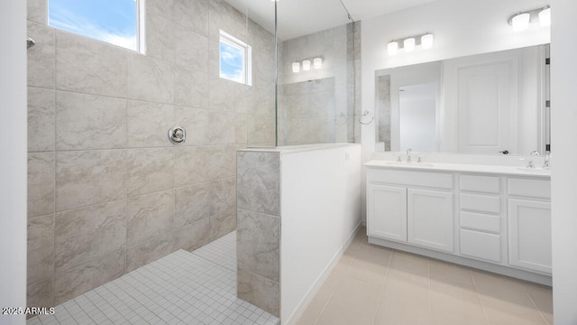 25118 N 171st Ln, Surprise, AZ 85387 - full bath featuring walk in shower, tile patterned floors, and double vanity