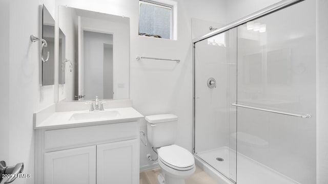 25118 N 171st Ln, Surprise, AZ 85387 - bathroom featuring toilet, a shower stall, and vanity