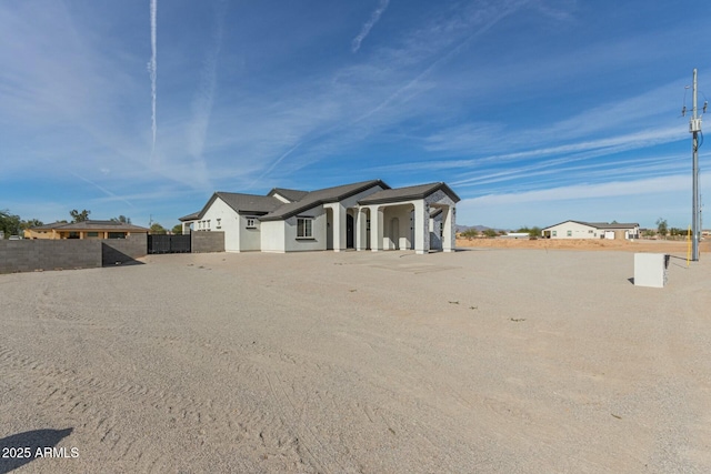 exterior space with fence