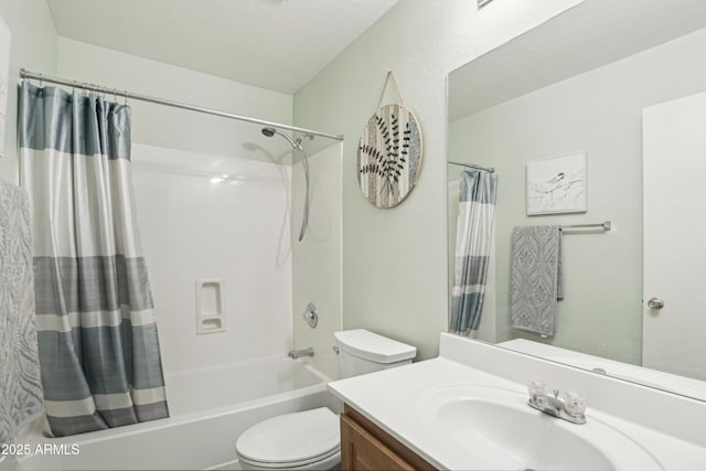 2401 E Antigua Dr, Casa Grande, AZ 85194 - full bath with toilet, shower / bathtub combination with curtain, and vanity
